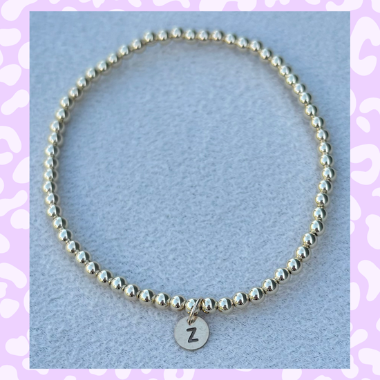 Classic 3mm Gold Filled Initial Bracelet: A-Z Available