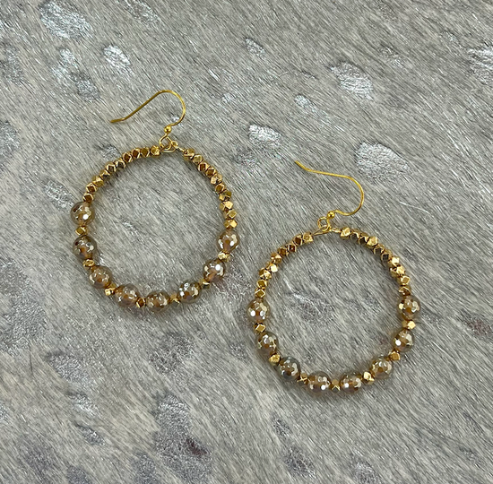 Tiny Gems Earrings- Mystic Mocha Agate