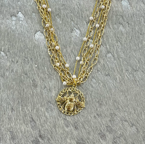 LN.036- Gold Five Strand Bee