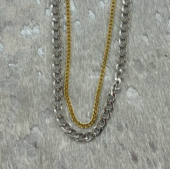 LN.083 - Two Tone Chain Necklace