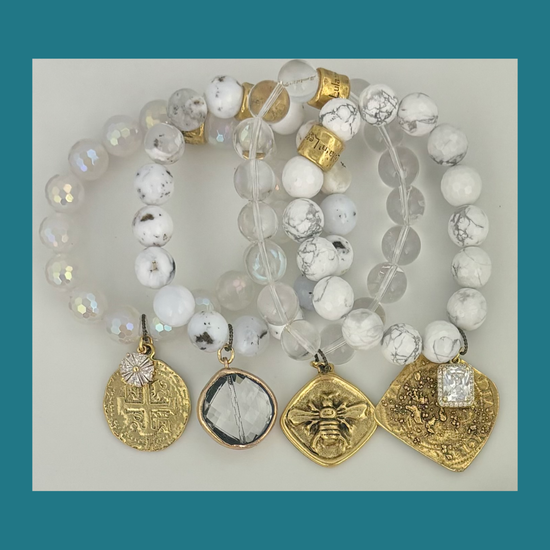 White Bracelet Stack