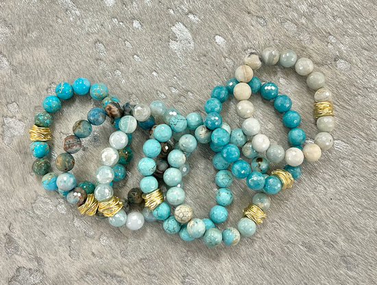 Load image into Gallery viewer, Arm Candy - Facet Turquoise
