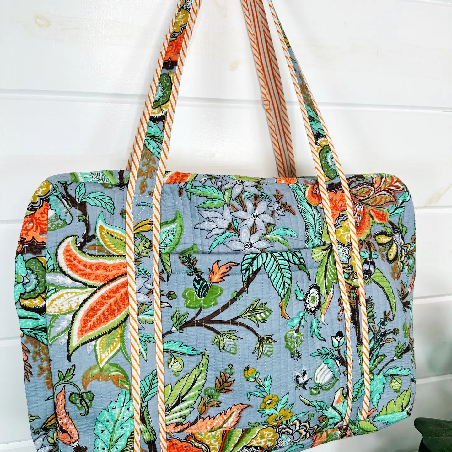Botanical Printed Quilted Weekender Bag